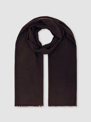 Wool-Cashmere Lightweight Scarf Burgundy | Women