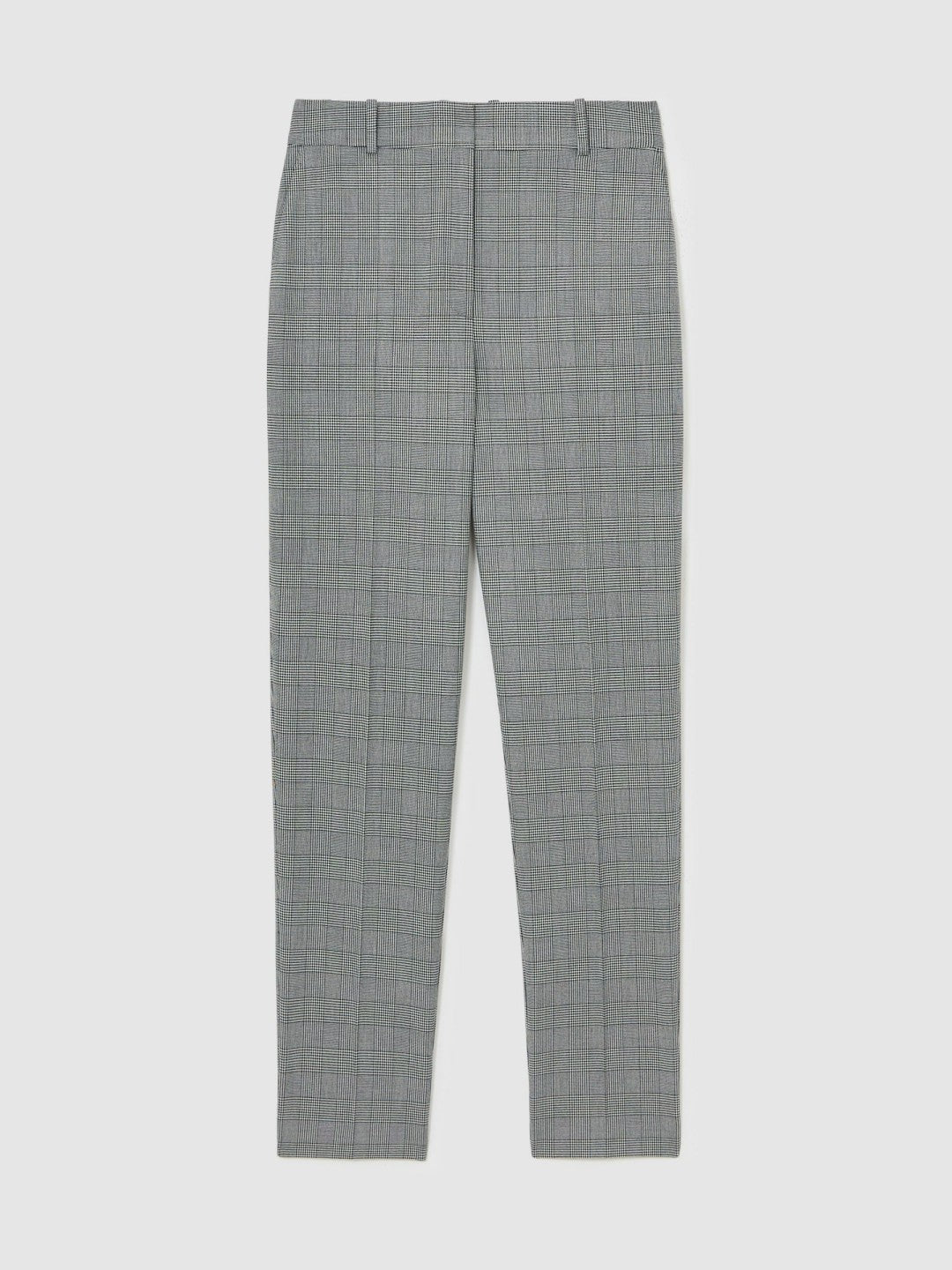Petite Check Slim-Fit Suit Trousers Grey | Women