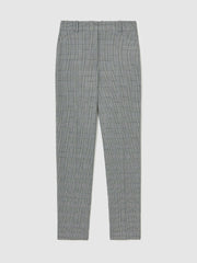 Petite Check Slim-Fit Suit Trousers Grey | Women