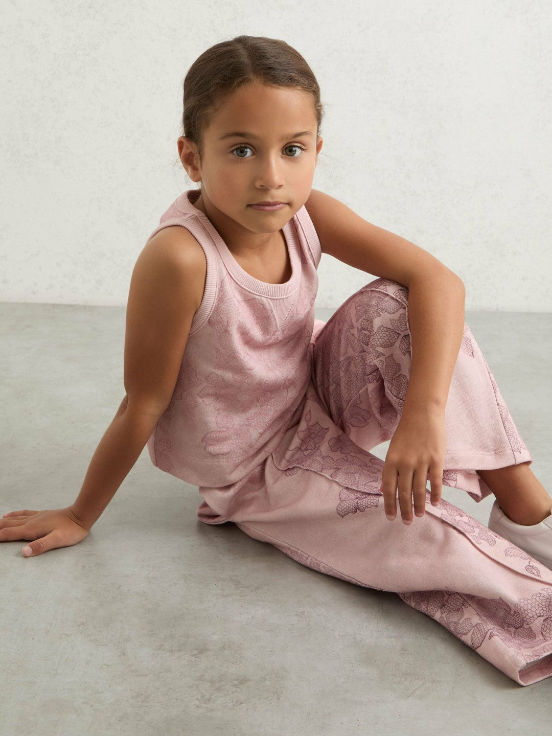 9-13 yrs Cotton Floral Vest and Joggers Set Pink Print | Children & Baby