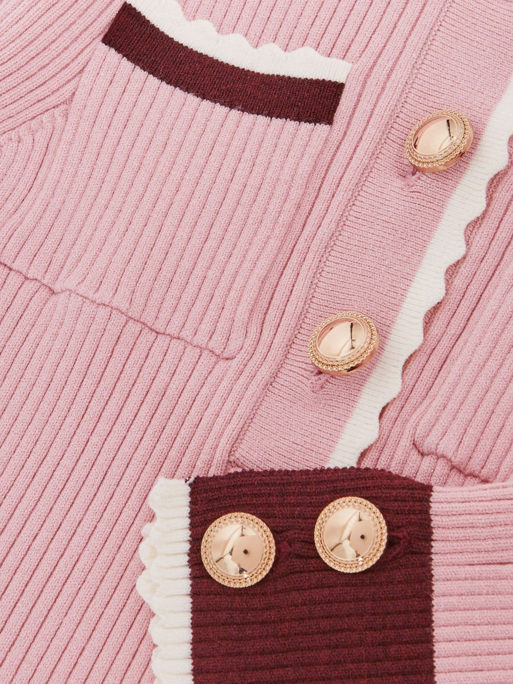 9-13 yrs Scallop-Trim Rib-Knit Dress Pink | Children & Baby