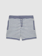 3-9 yrs Cotton-Blend Knitted Stripe Shorts Blue/White | Children & Baby