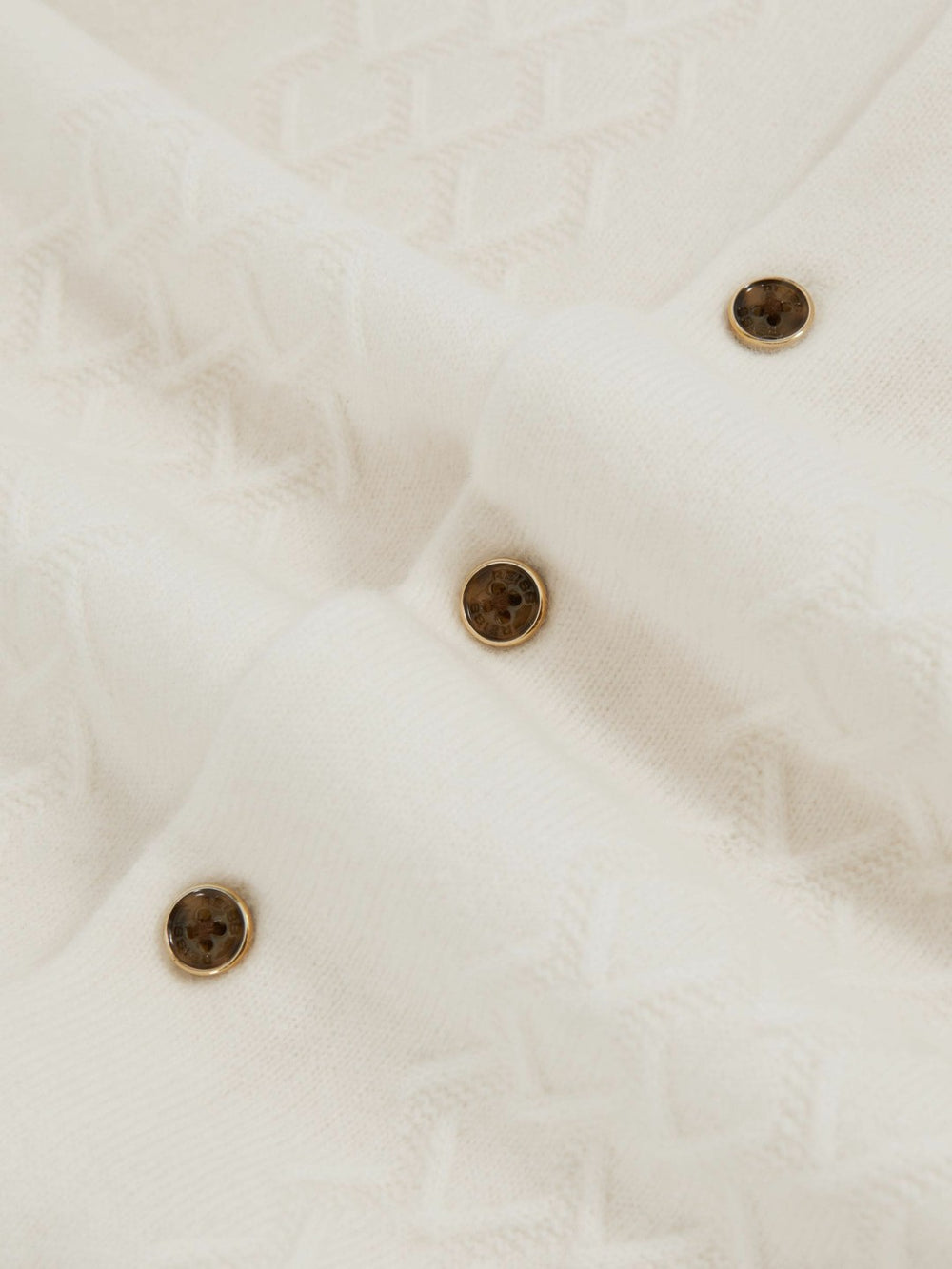 9-13 yrs Wool V-Stitch Button-Through Cardigan Off White | Children & Baby