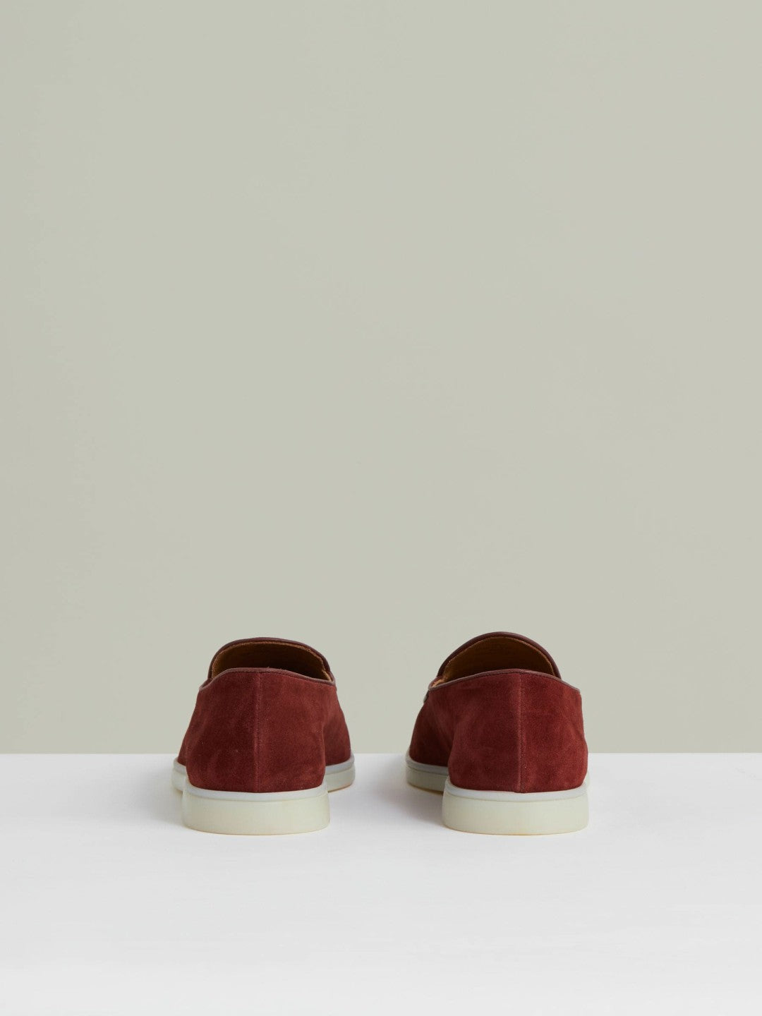 Suede Tassel Loafers Maroon Red | Men