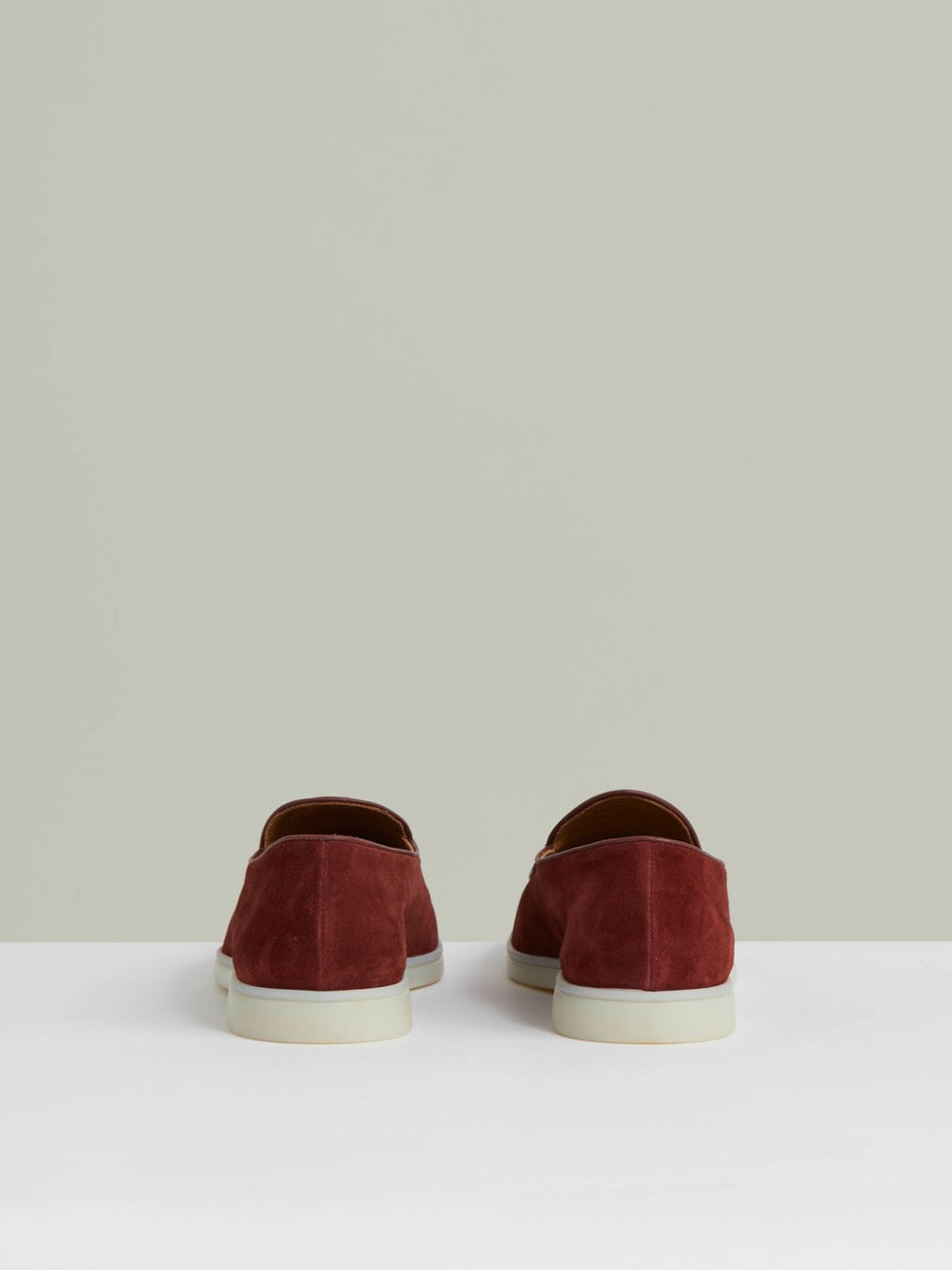 Suede Tassel Loafers Maroon Red | Men