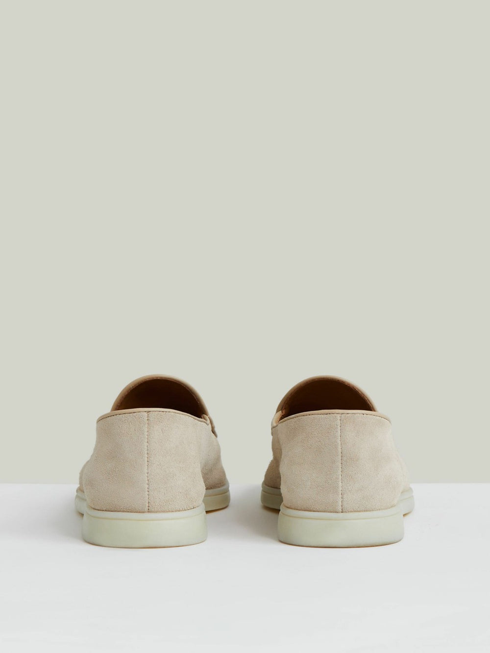 Suede Tassel Loafers Light Stone | Men