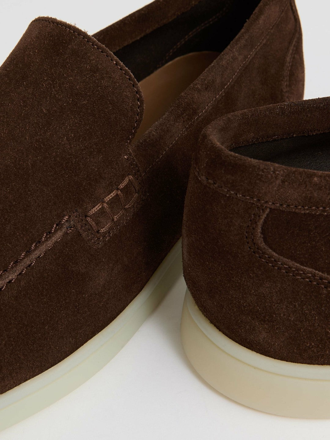Suede Slip-On Loafers Chocolate Brown | Men