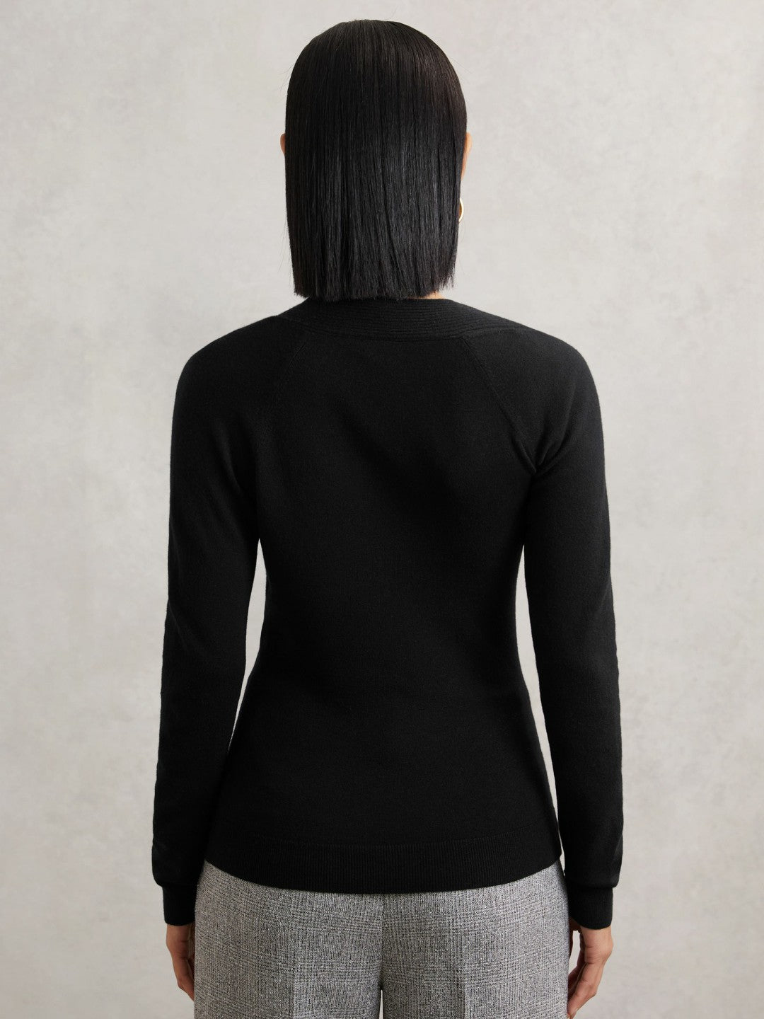 Wool-Blend Asymmetric Knit Top Black | Women