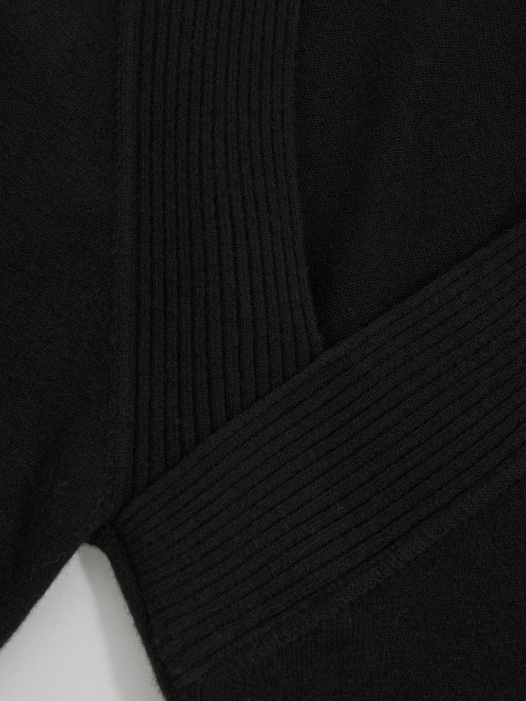 Wool-Blend Asymmetric Knit Top Black | Women