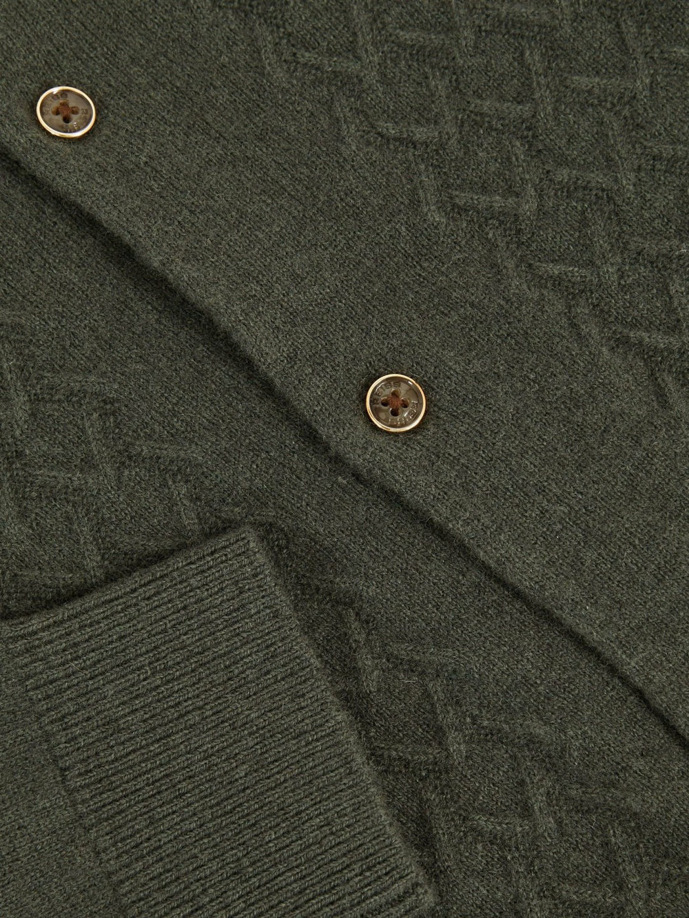 13-14 yrs Wool V-Stitch Button-Through Cardigan Forest Green | Children & Baby