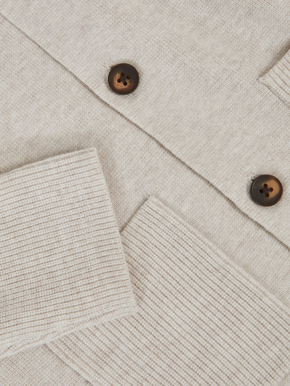 13-14 yrs Button-Through Knitted Cardigan Oatmeal Melange | Children & Baby