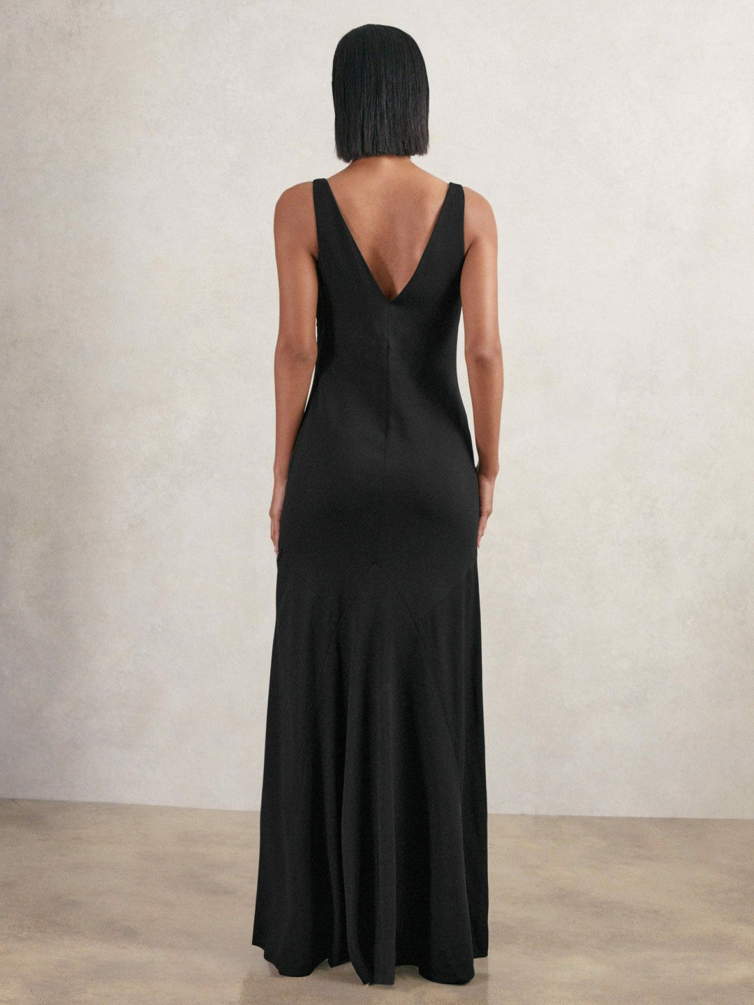 Cowl-Neck Sleeveless Maxi Dress Black | Women