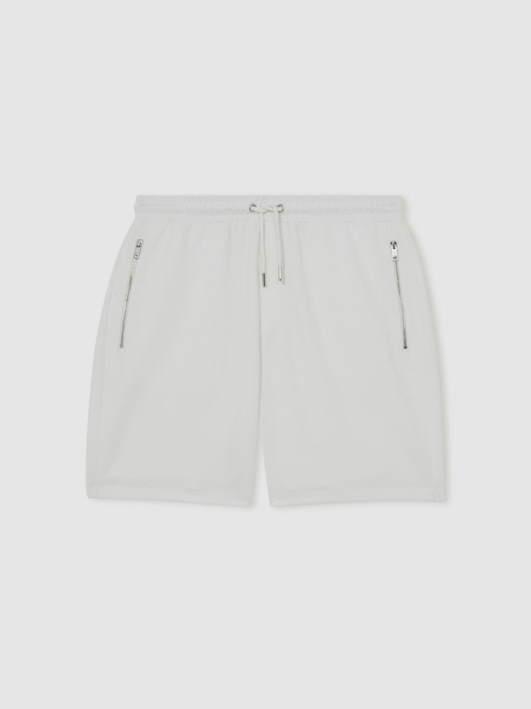 Textured Drawstring Shorts White | Men