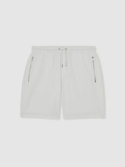 Textured Drawstring Shorts White | Men