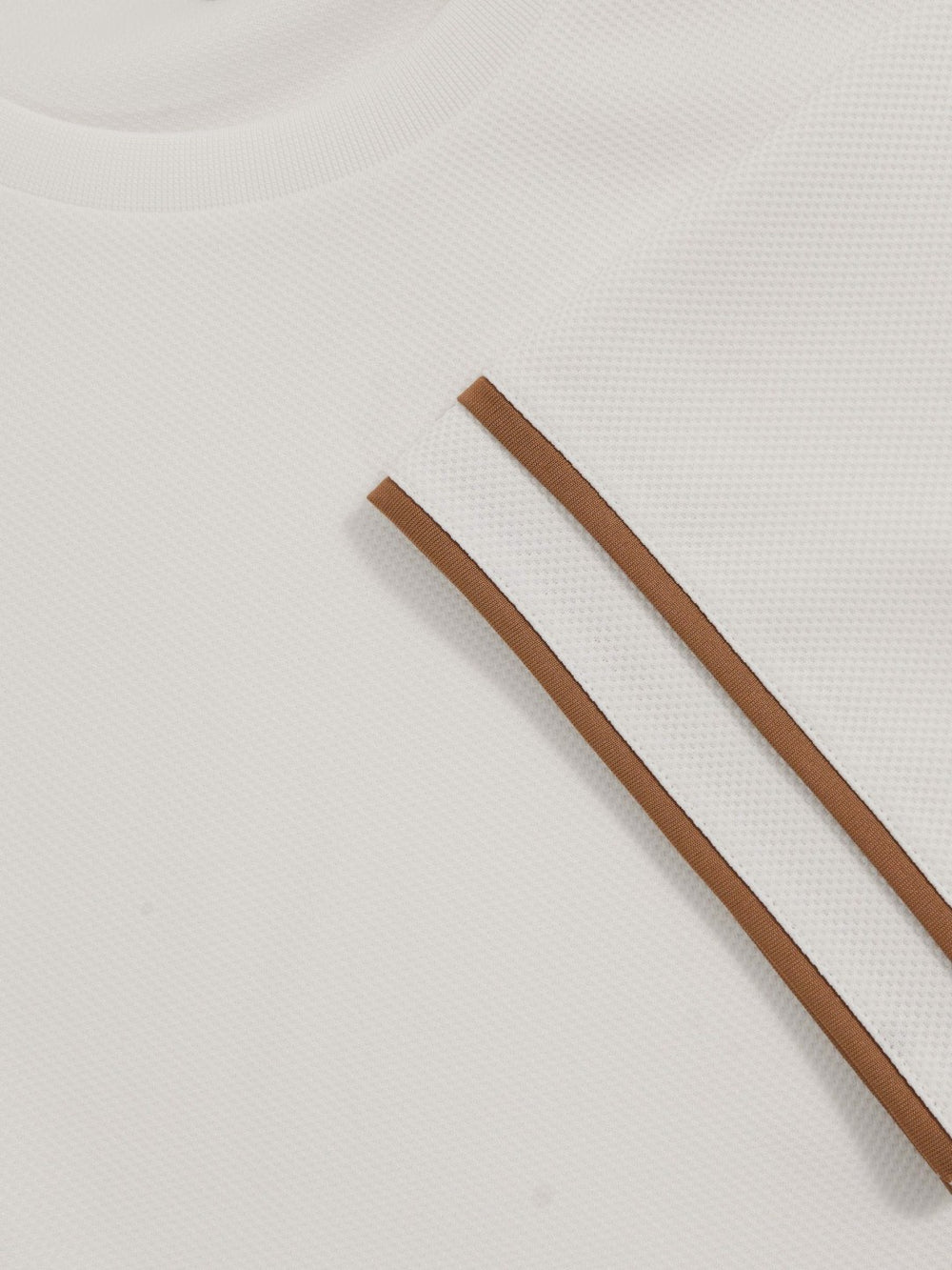 Textured Crew-Neck Tipped T-Shirt White | Men