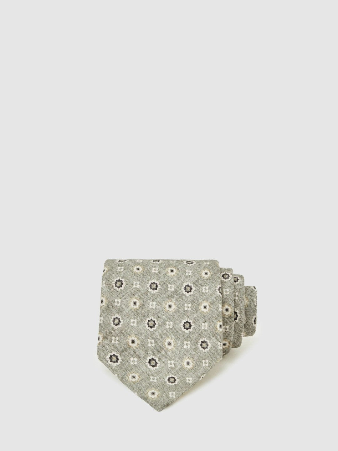 Silk Floral-Medallion Tie Soft Sage | Men