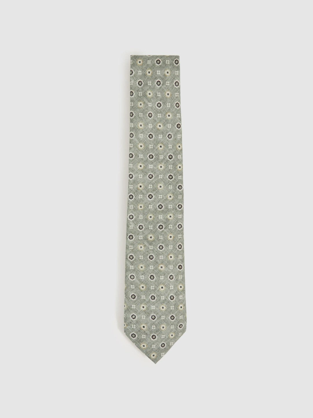 Silk Floral-Medallion Tie Soft Sage | Men