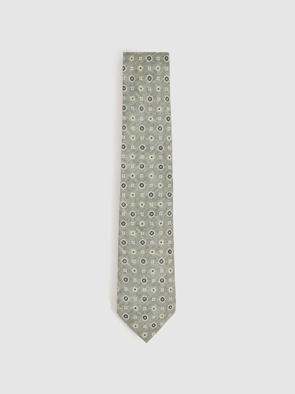 Silk Floral-Medallion Tie Soft Sage | Men