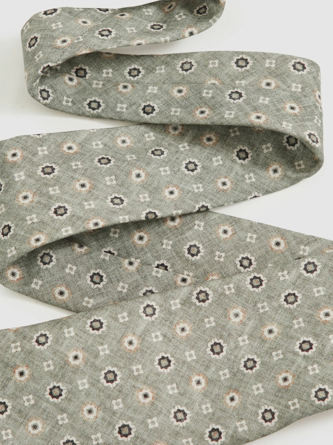 Silk Floral-Medallion Tie Soft Sage | Men