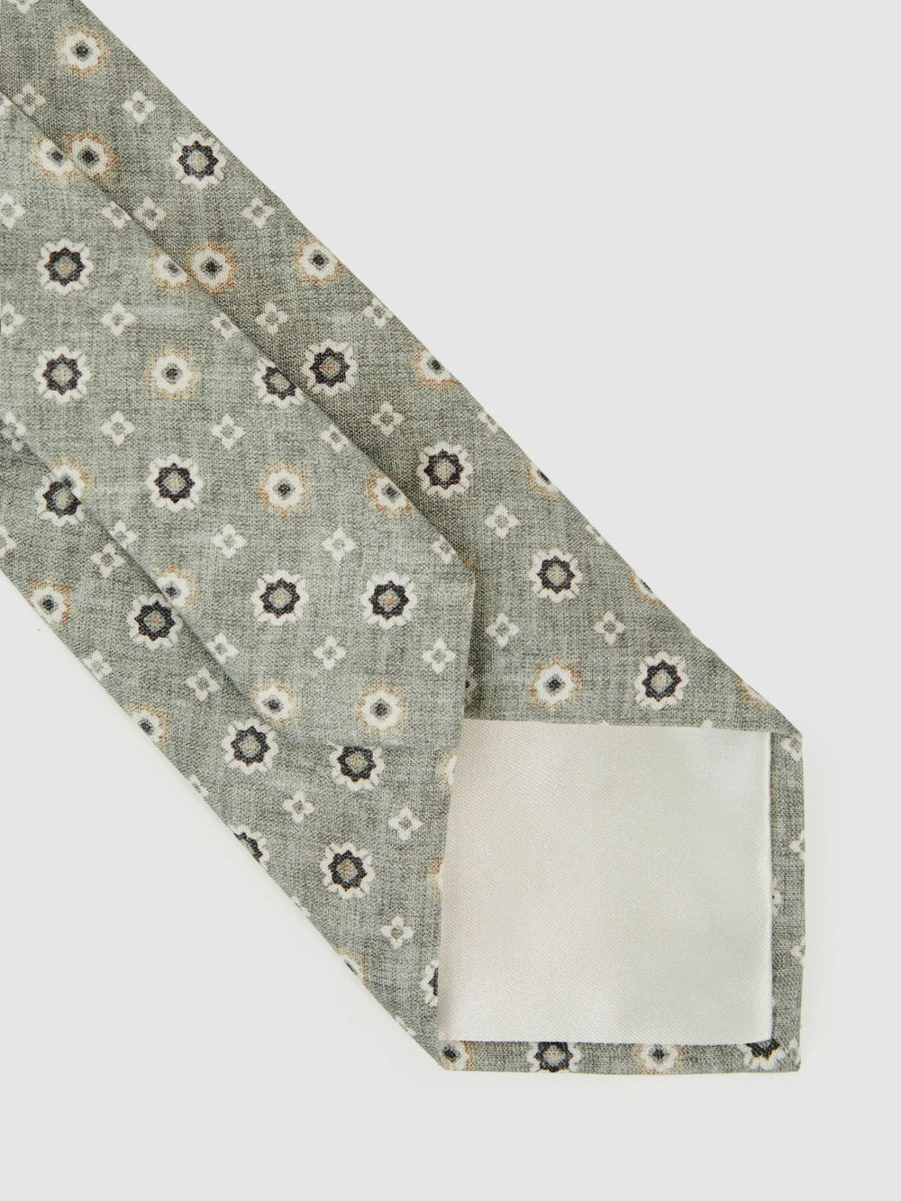 Silk Floral-Medallion Tie Soft Sage | Men