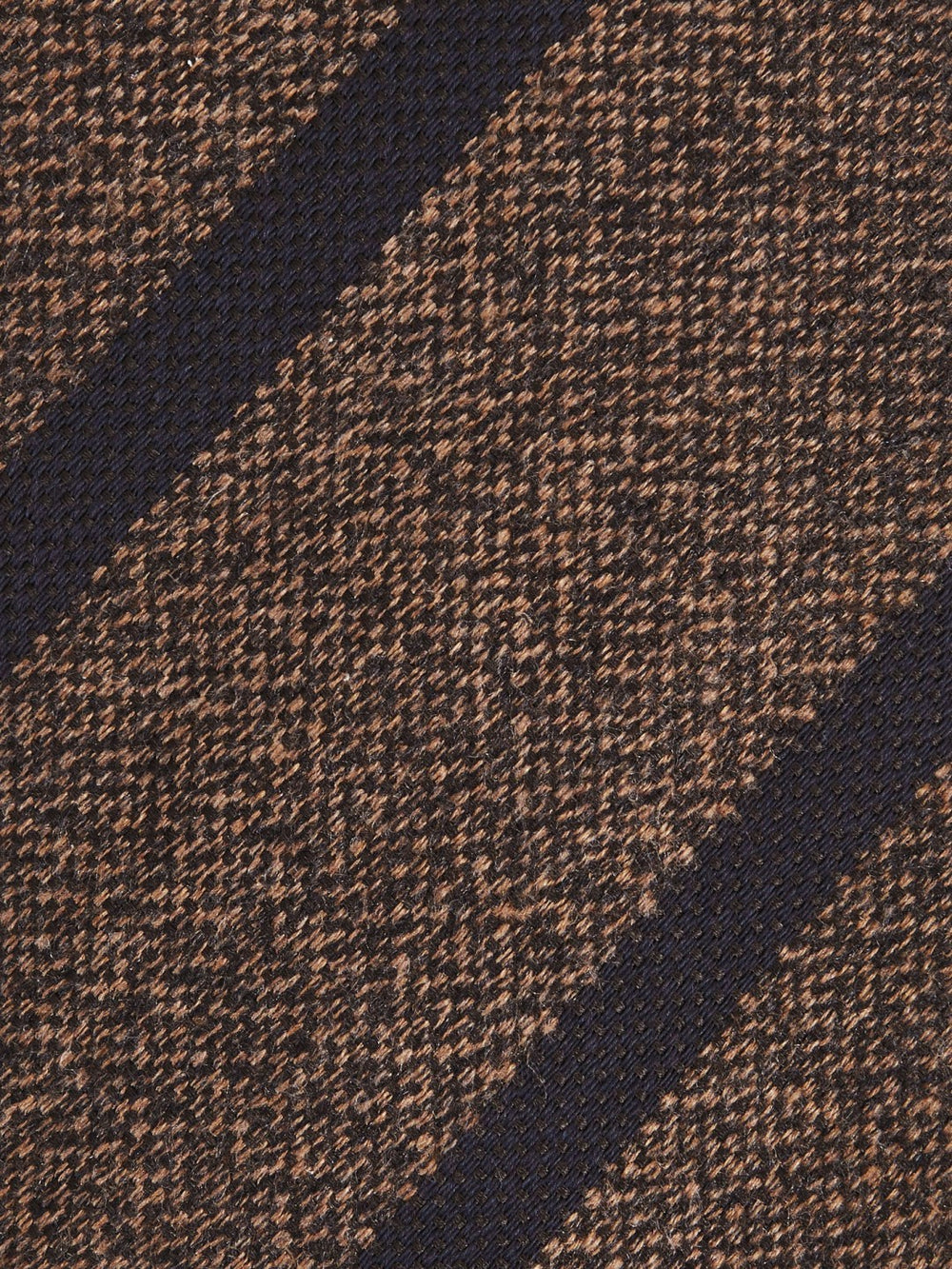 Wool-Silk Striped Tie Chocolate Brown | Men