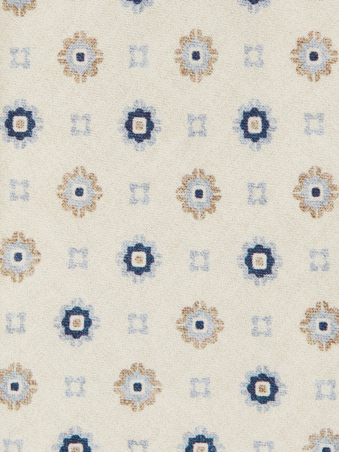 Silk Floral-Medallion Tie Ivory | Men