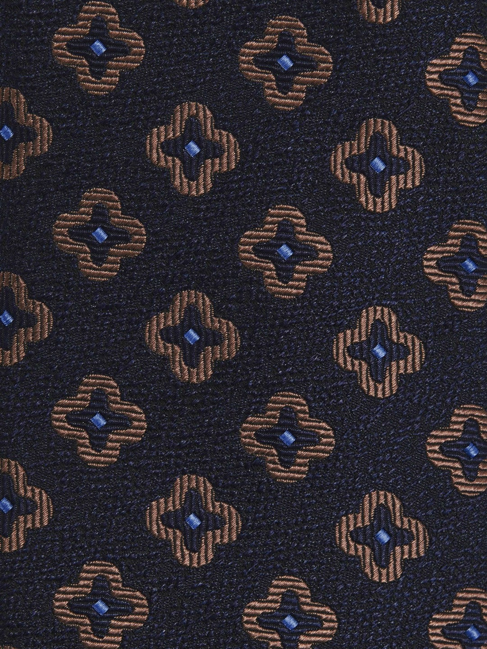 Silk-Wool Floral-Medallion Tie Navy | Men