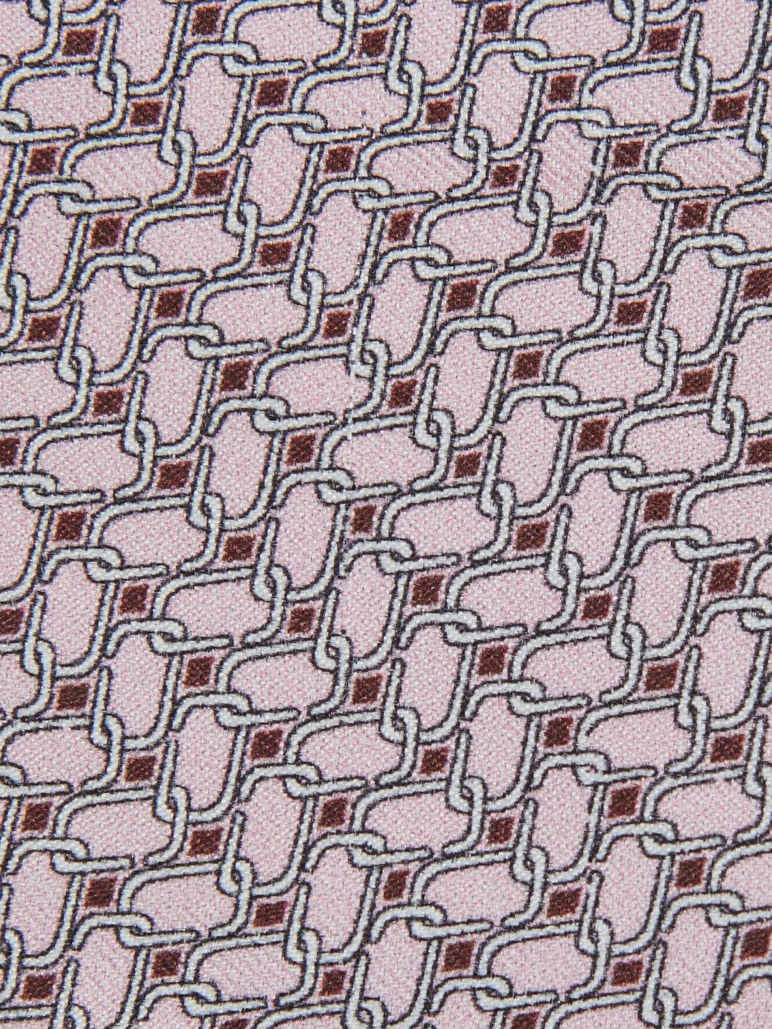 Silk Geometric-Chain Print Tie Soft Pink | Men