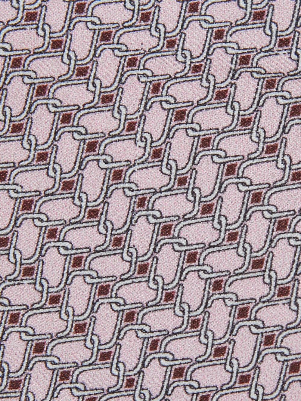 Silk Geometric-Chain Print Tie Soft Pink | Men