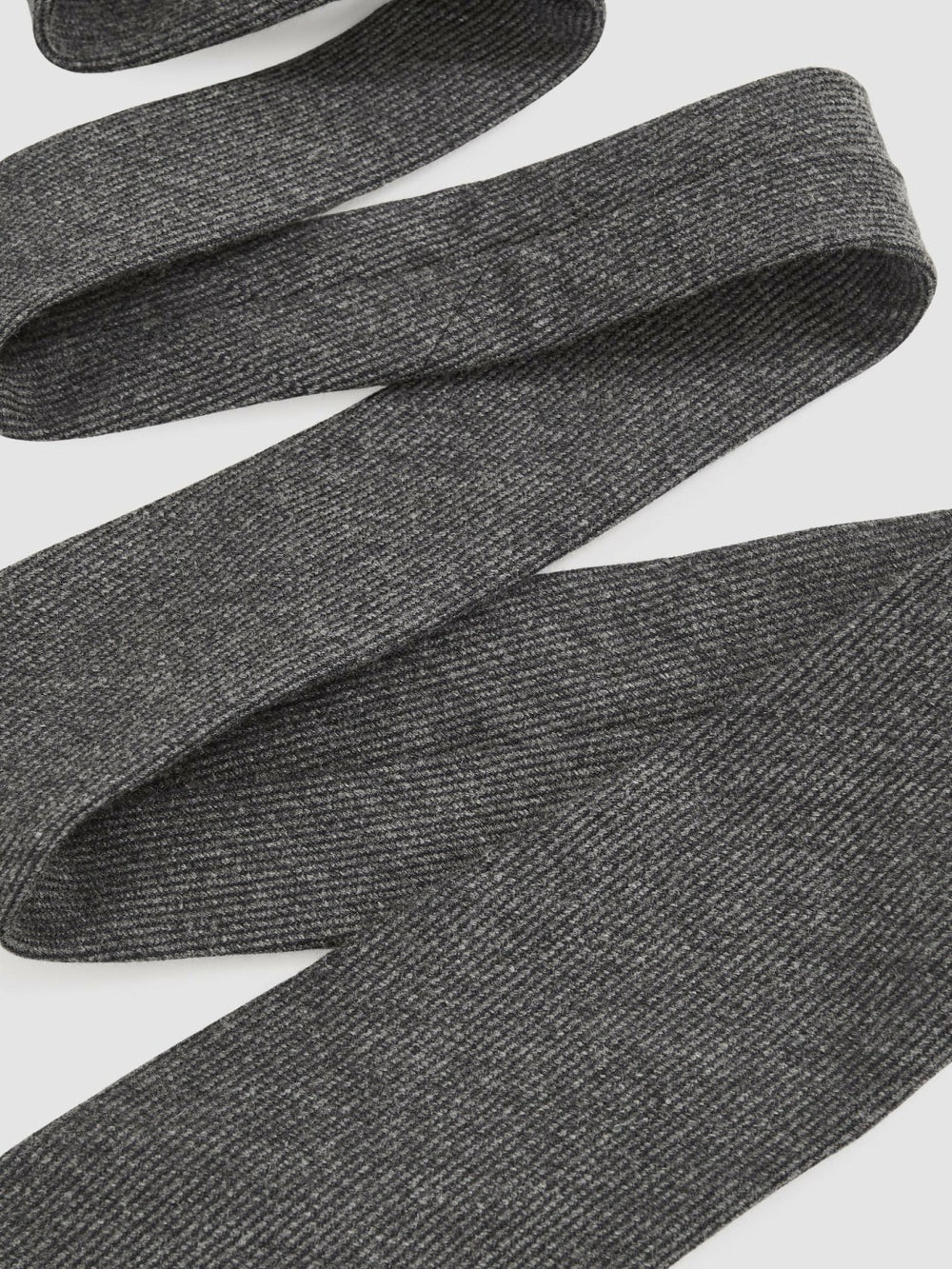 Wool-Silk Textured Tie Charcoal | Men