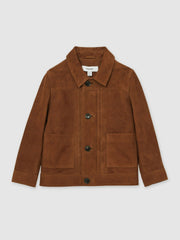 3-9 yrs Suede Worker Jacket Tobacco Brown | Children & Baby