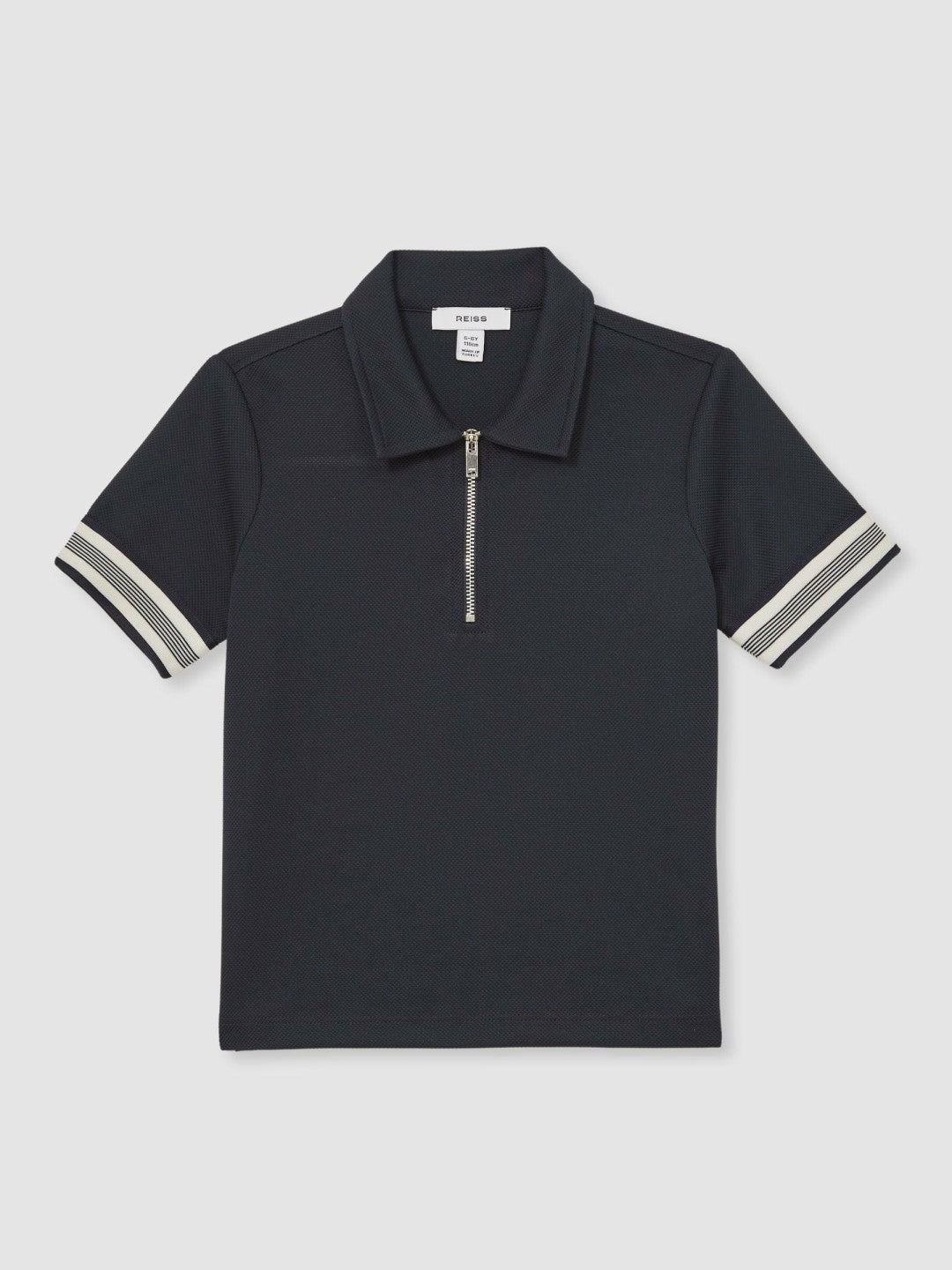 3-9 yrs Textured Half Zip Polo Shirt Navy Blue | Children & Baby