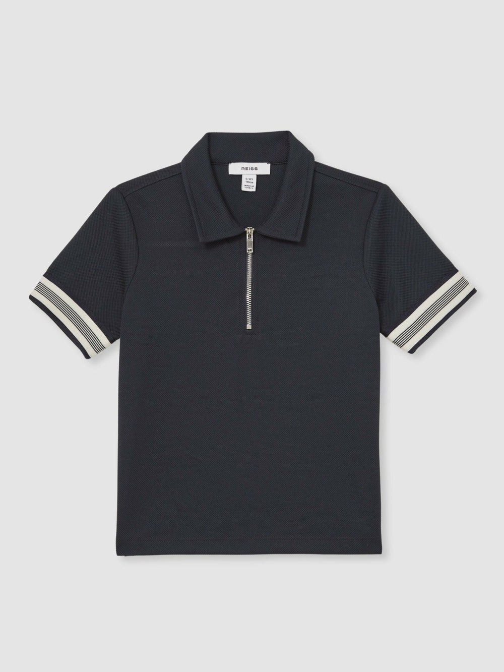 3-9 yrs Textured Half Zip Polo Shirt Navy Blue | Children & Baby