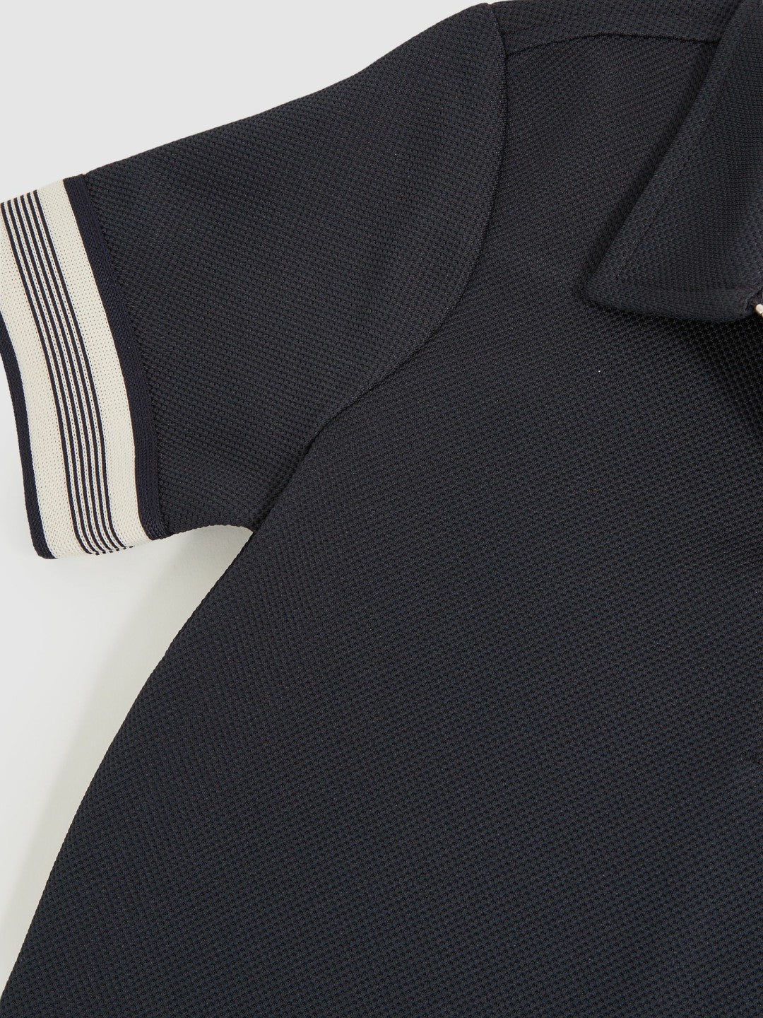 9-13 yrs Textured Half Zip Polo Shirt Navy Blue | Children & Baby
