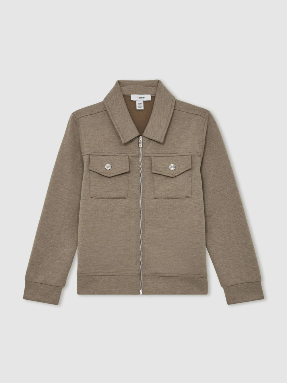 3-9 yrs Interlock Zip-Through Overshirt Taupe Brown | Children & Baby