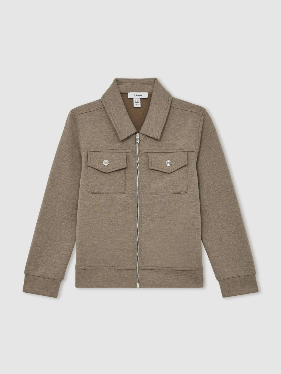 9-13 yrs Interlock Zip-Through Overshirt Taupe Brown | Children & Baby