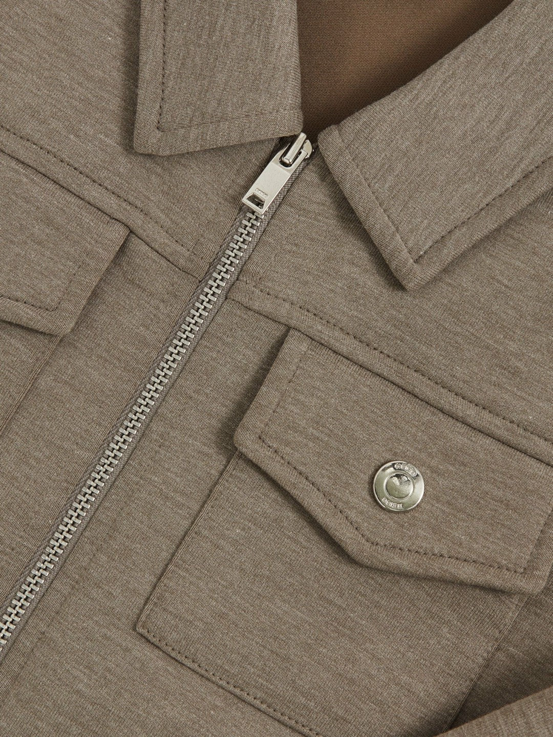 9-13 yrs Interlock Zip-Through Overshirt Taupe Brown | Children & Baby