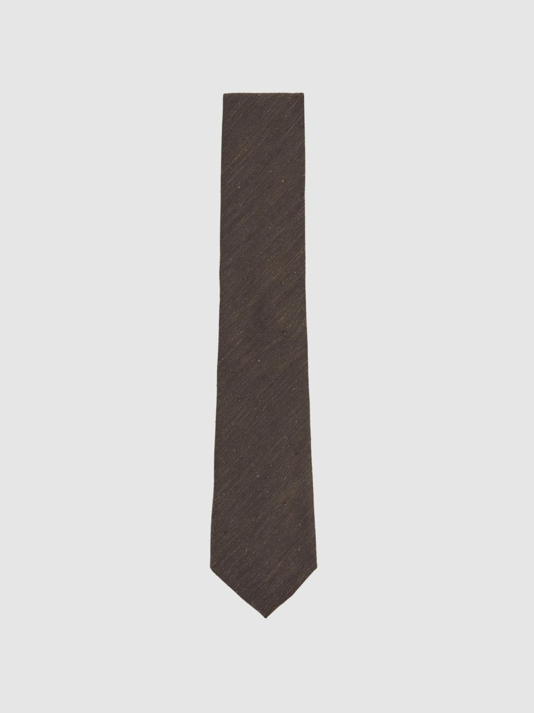 Silk Blend Textured Tie Chocolate Brown | Men