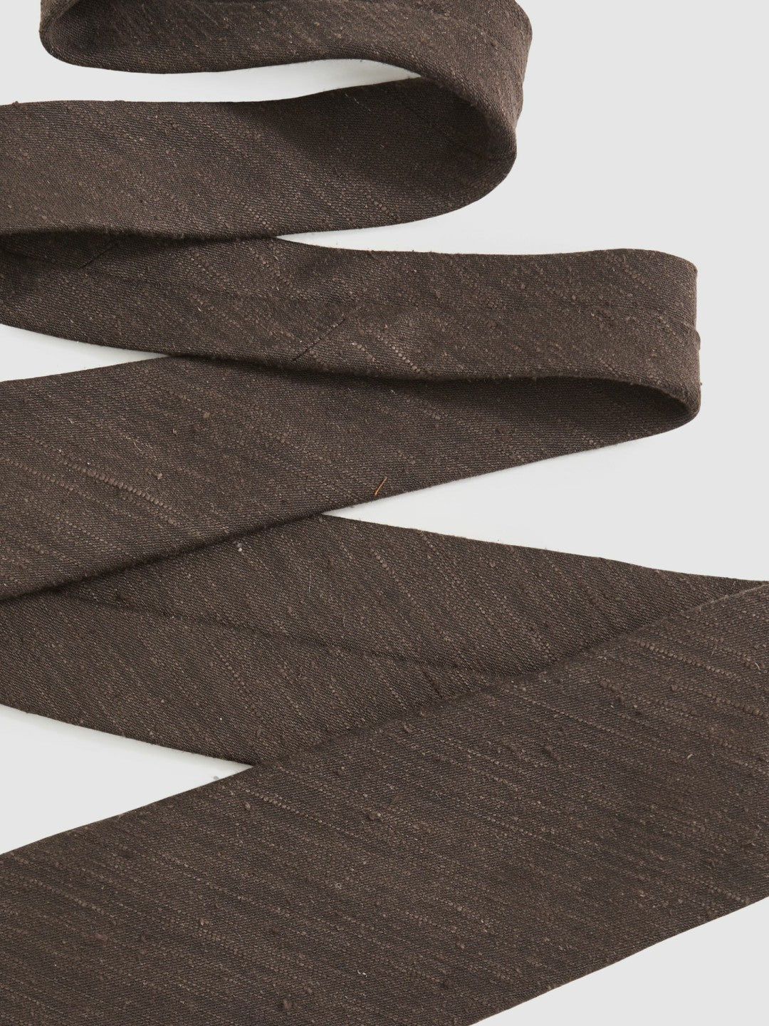 Silk Blend Textured Tie Chocolate Brown | Men