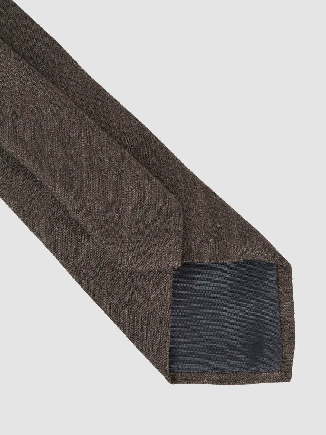 Silk Blend Textured Tie Chocolate Brown | Men