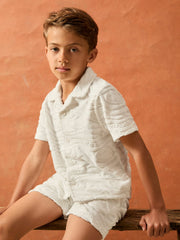 13-14 yrs SmileyWorld Wave Texture Shirt White | Children & Baby