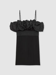Sculptural Strapless Mini Dress Black | Women