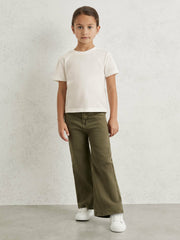 3-9 yrs Cotton Crew Neck T-Shirt Ivory | Children & Baby