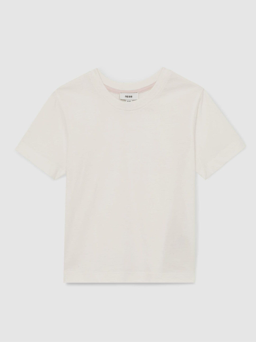 3-9 yrs Cotton Crew Neck T-Shirt Ivory | Children & Baby