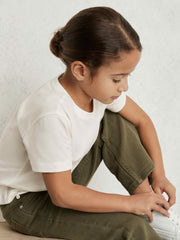 3-9 yrs Cotton Crew Neck T-Shirt Ivory | Children & Baby