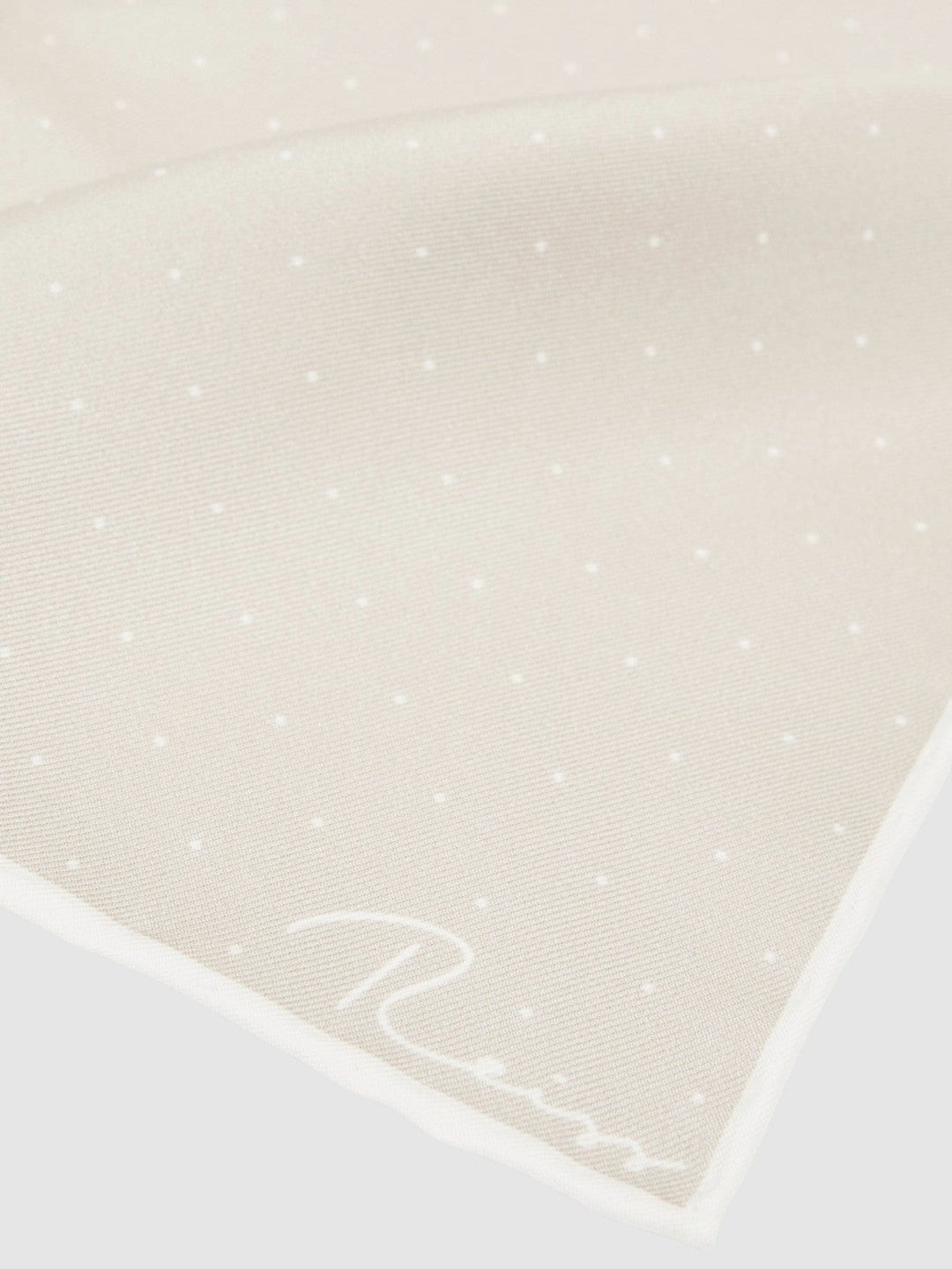 Silk Polka Dot Pocket Square Champagne | Men