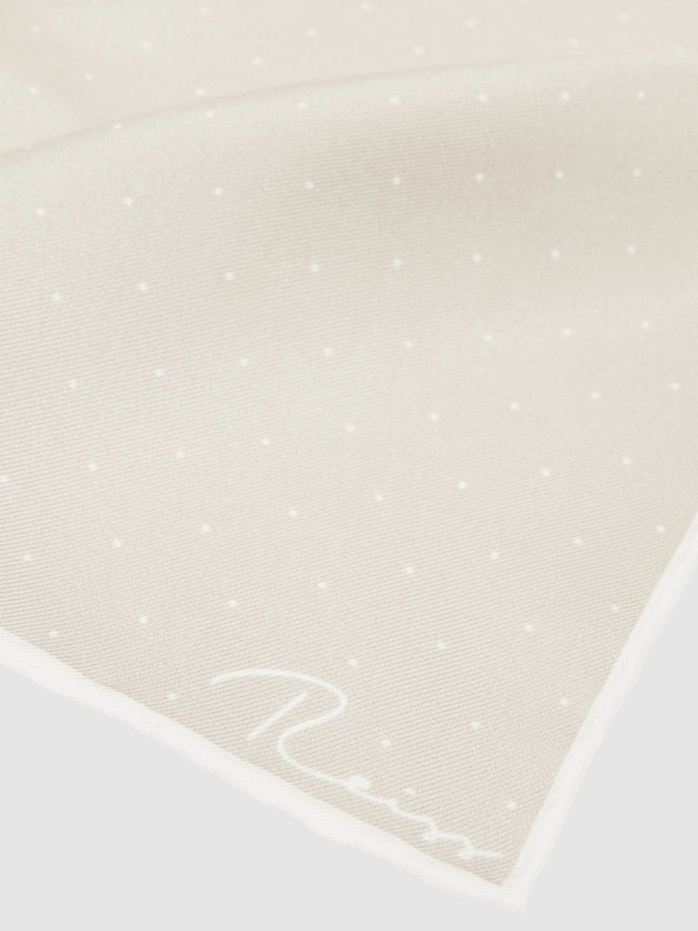 Silk Polka Dot Pocket Square Champagne | Men