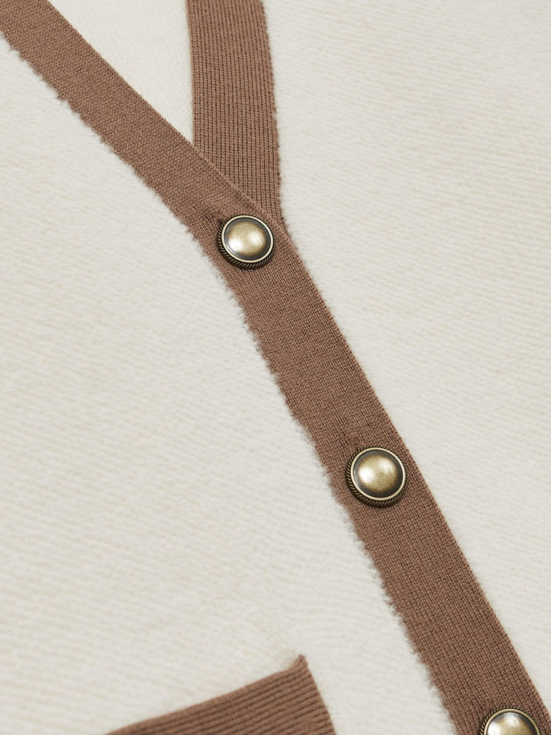 Wool Colourblock Cardigan Cream/Neutral | Women