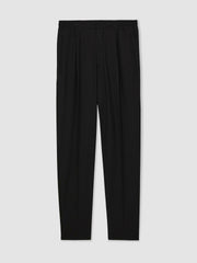 Tapered Drawstring Tailored Trousers Black | Men