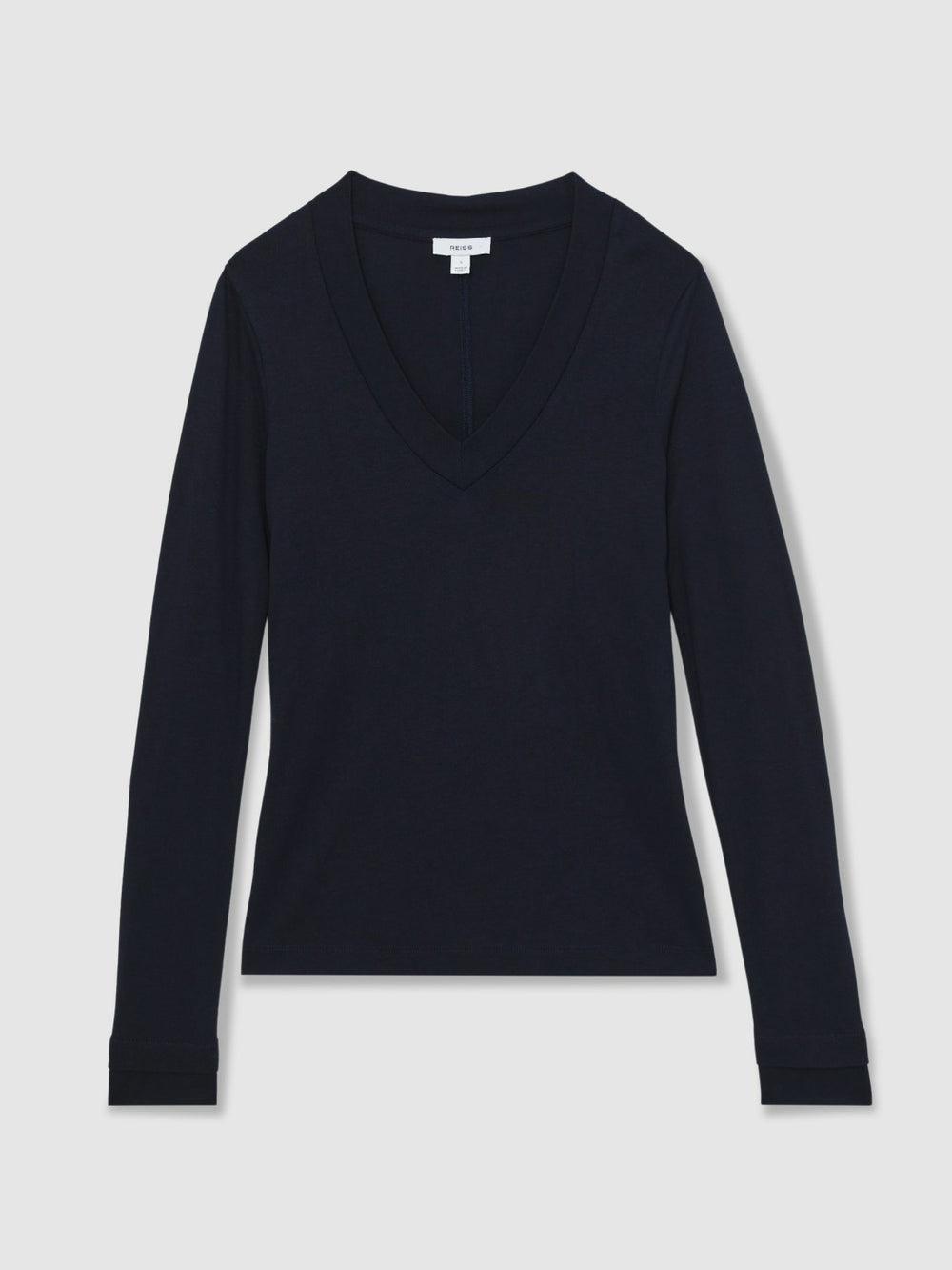 Jersey V-Neck Top Navy | Women